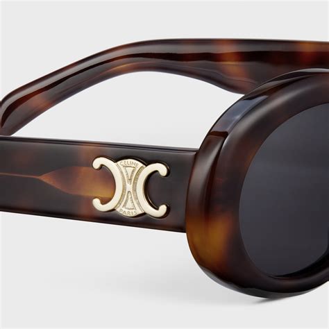 celine solbriller havana|TRIOMPHE 01 SUNGLASSES IN ACETATE.